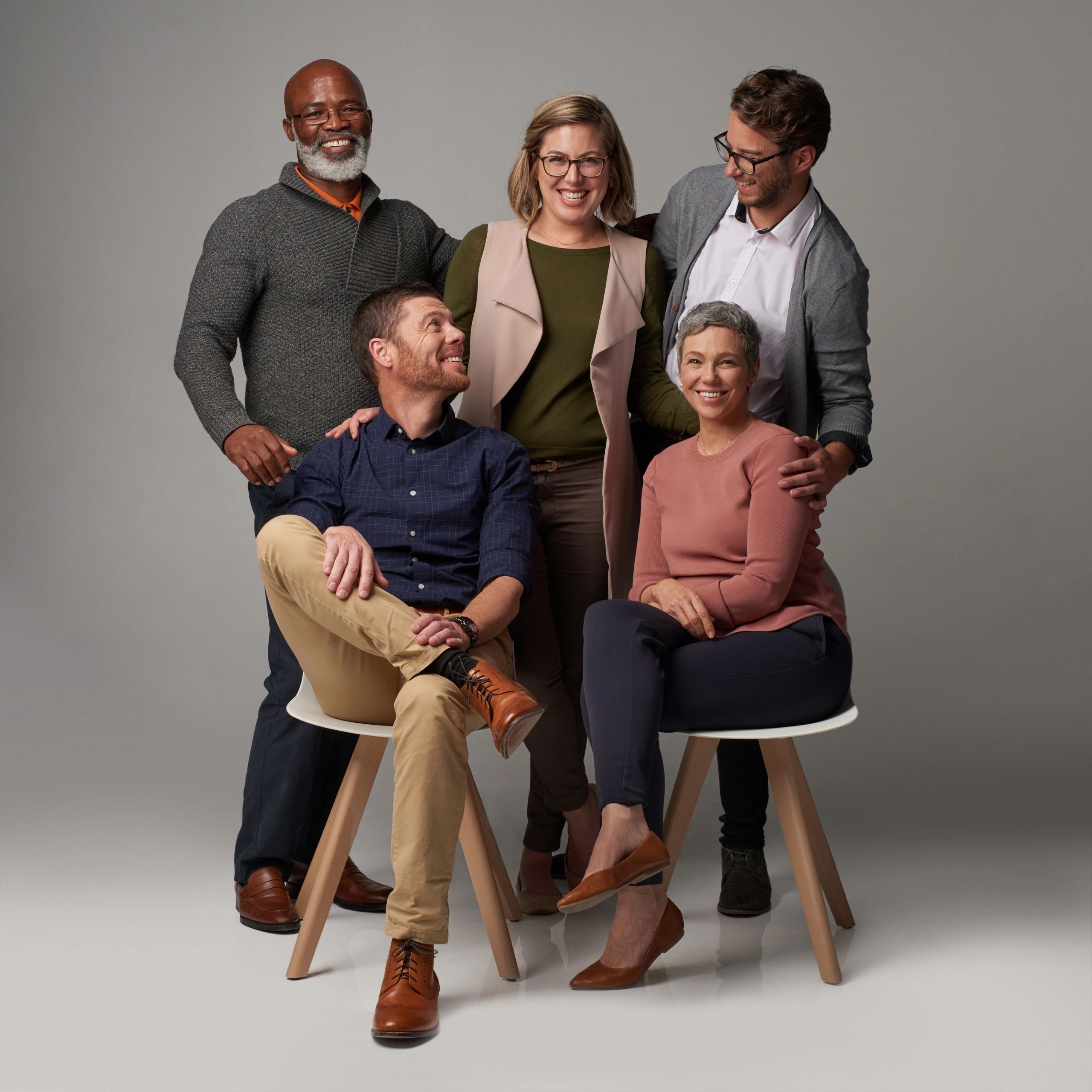 Group portrait representing experienced founders